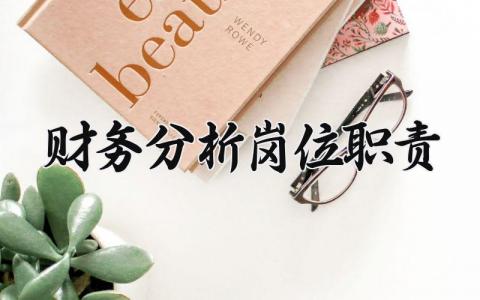 财务分析岗位职责 财务分析工作内容描述 (8篇)