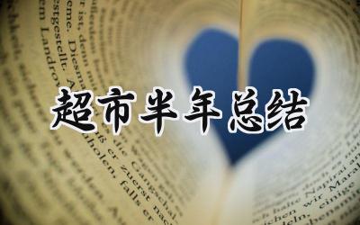 超市半年总结 超市的半年总结怎么写(6篇)
