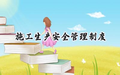 施工生产安全管理制度 施工的生产安全管理制度范文(16篇)