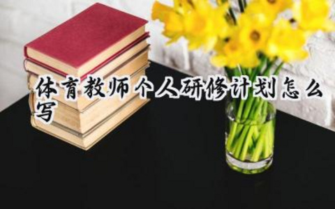体育教师个人研修计划怎么写范文(12篇)