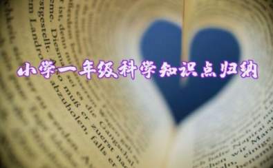 科教版小学一年级科学知识点（上册+下册）全套复习资料归纳