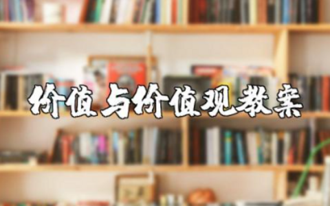 高中政治价值与价值观教案设计及反思总结