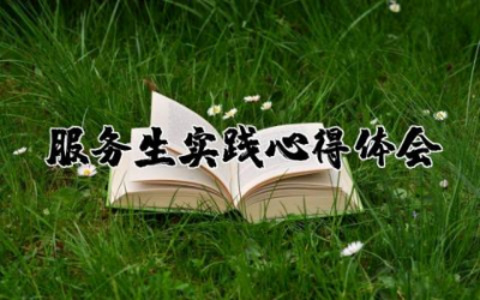 服务生实践心得体会范文  服务生实习心得体会通用