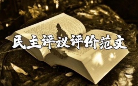民主评议评价范文 民主评议情况及意见