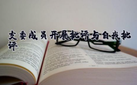 支委成员开展批评与自我批评 支部委员自评互评材料