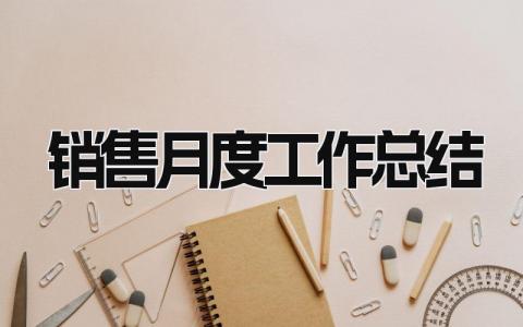 销售月度工作总结 精选9篇