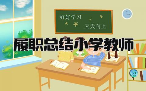 履职总结小学教师 精选11篇