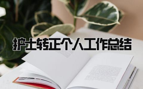 护士转正个人工作总结 精选13篇