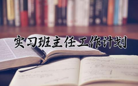 实习班主任工作计划2024书精选 实习班主任工作计划2024个人模板