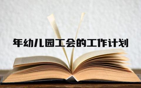 2024年幼儿园工会的工作计划 幼儿园工会下一步工作设想精选6篇