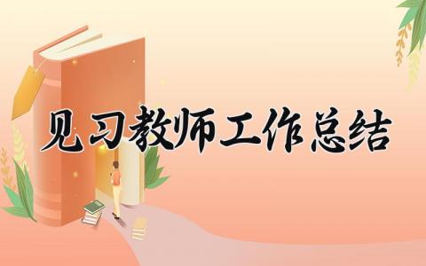 见习教师工作总结 教师实习总结报告范文 (8篇）