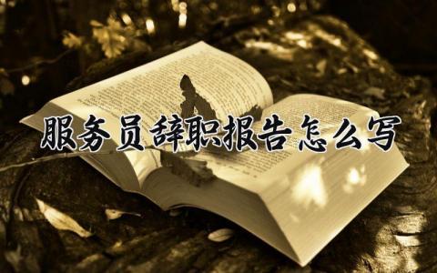 2024服务员辞职报告怎么写 服务员辞职申请书格式范文 (12篇）