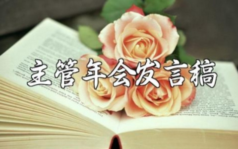 主管年会发言稿简短3分钟范文 年会主管个人演讲稿合集