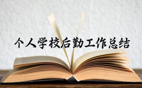 个人学校后勤工作总结范文 2024年学校后勤个人工作总结报告