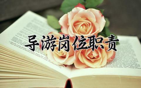 导游岗位职责 导游的工作内容和要求 (3篇）