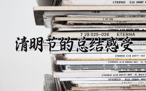 清明节的总结感受范文 清明节的心得感悟汇总
