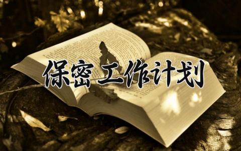 2024保密工作计划怎么写 保密工作总结及计划大全