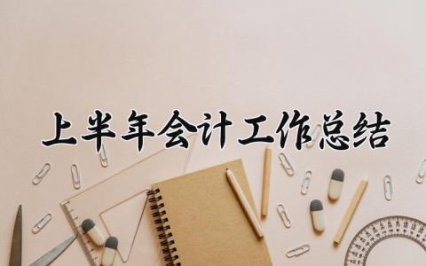 上半年会计工作总结 会计上半年工作总结范文 (12篇）