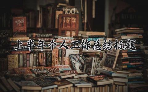 上半年个人工作总结模板 2024上半年个人工作总结范文 (15篇）