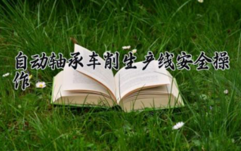 自动轴承车削生产线安全操作规程 轴承的生产工艺步骤