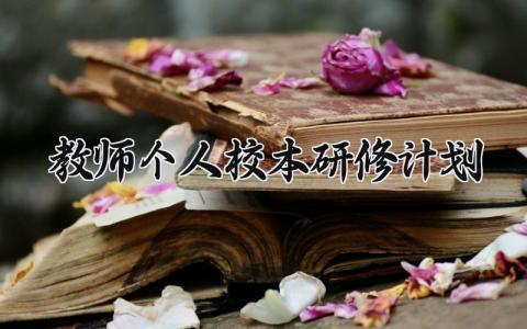 教师个人校本研修计划范文 教师个人校本研修计划数学 (15篇）