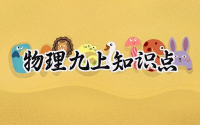 物理九上知识点 物理的知识点九上（8篇）