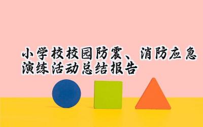 小学校校园防震、消防应急演练活动总结报告（16篇）