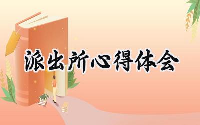 派出所心得体会300字怎么写（8篇）