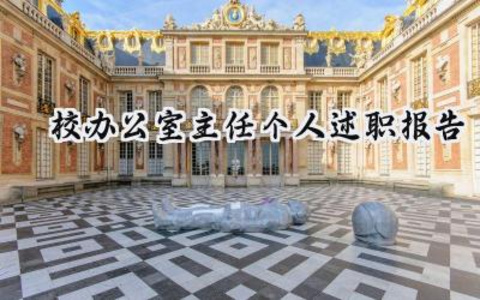 校办公室主任个人述职报告怎么写（12篇）
