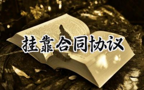 挂靠合同协议范文怎么写 （8篇）