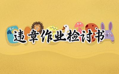 违章作业检讨书范文怎么写  (8篇）