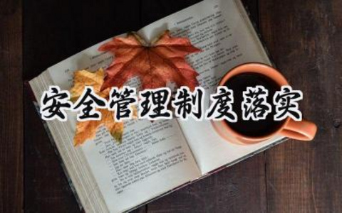 安全管理制度落实范文怎么写 (20篇）