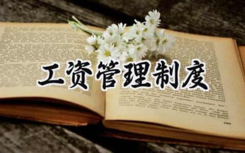 工资管理制度 薪酬管理制度