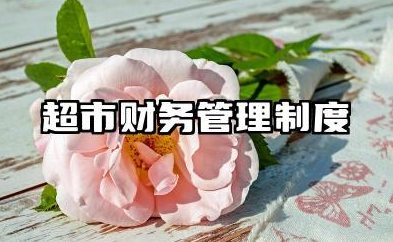 超市财务管理制度及流程 连锁超市财务制度及流程范文